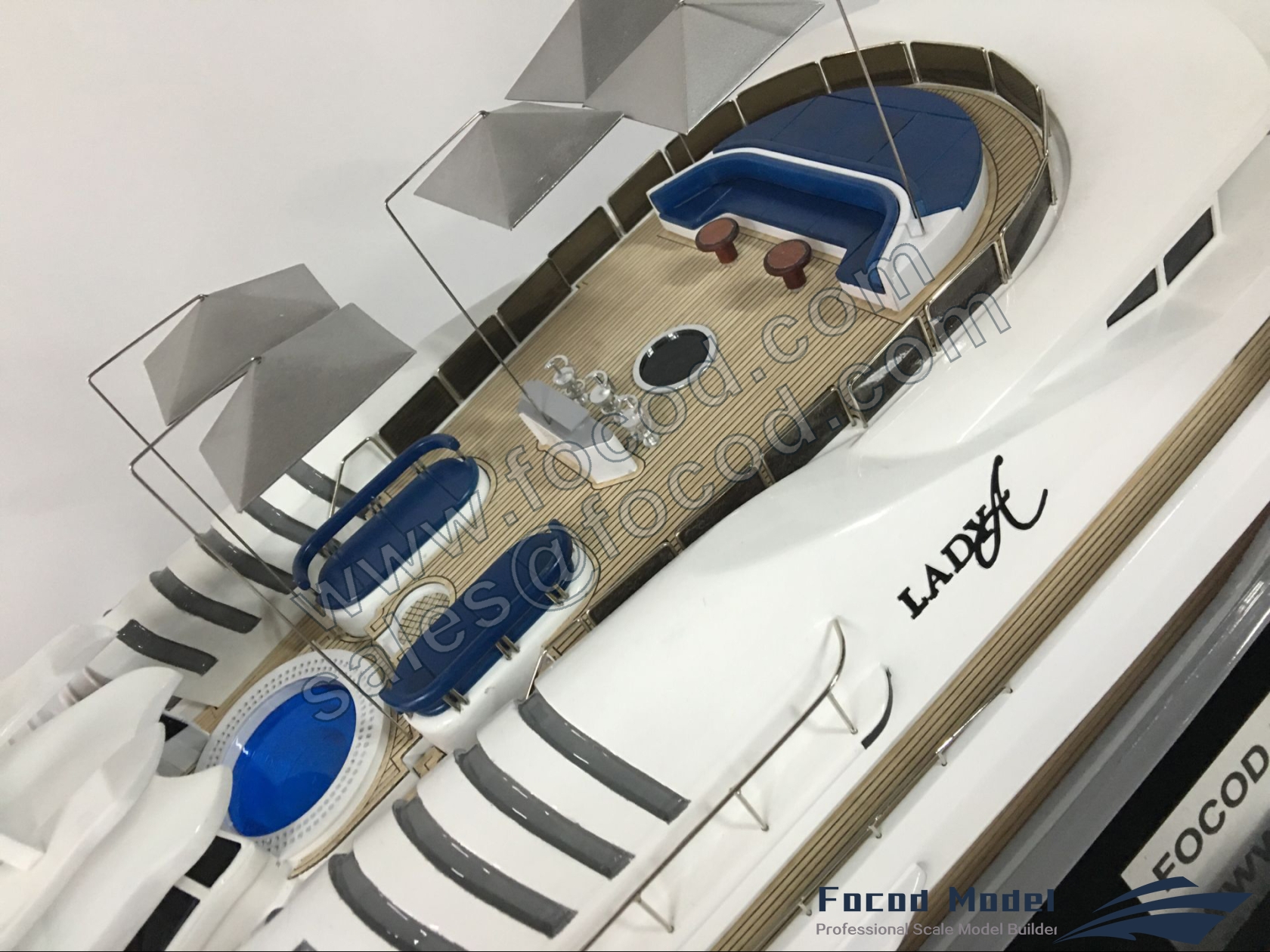 custom made model of 55m superyacht